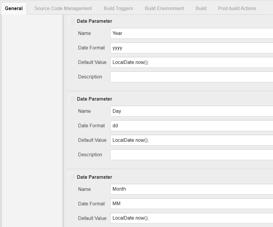 An image showing the Jenkins’ date parameters