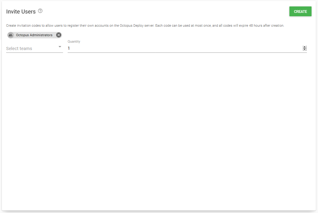 The User invites feature